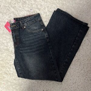 Dark Wash Low-Rise Baggy Edikted Women Jeans